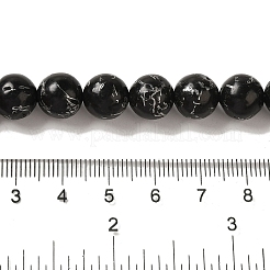 Синтетические серебряные нити угольных кварцевых бусин G-Q161-A01-04