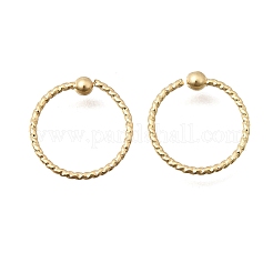Anneau de nez à bille en laiton captive&nbsp;AJEW-G075-01G-02