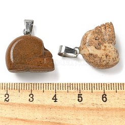 Natur Bildjaspisses Anhänger&nbsp;G-Z067-02P-05