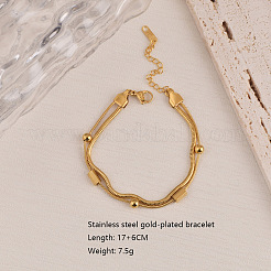 Doppellagige Schlangenkettenarmbänder aus Edelstahl 304 für Damen&nbsp;WG9B6B6-01