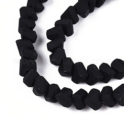 Нити из матовых непрозрачных стеклянных бусин&nbsp;GLAA-N017-4mm-01