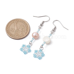 Серьги из натурального жемчуга&nbsp;EJEW-MZ00120-02