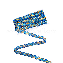 15 ярд блестящей кружевной ленты из полиэстера&nbsp;OCOR-WH0091-09A