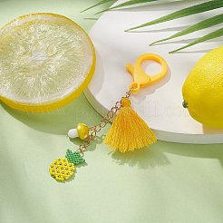 Decorazioni pendenti con perline di semi di semi di ananas fatti a mano&nbsp;HJEW-MZ00011