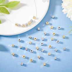 100шт 2 цвета латунные дистанционные бусины&nbsp;KK-GO0001-90