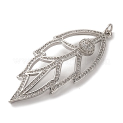 Латунные микро проложить кубического циркония большие кулоны&nbsp;KK-U076-08P