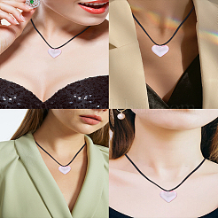 1 шт. стеклянные подвески в форме сердца для женщин&nbsp;NJEW-LP0001-12B