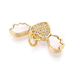 Латунные микропаве прозрачные подвески с фианитом KK-N268-09G