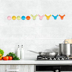 2 комплект из 2 настенных крючков-вешалок с ручкой из полипропилена AJEW-GF0006-83