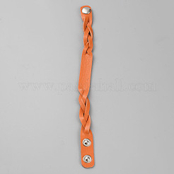 Bracelet simple cordon uni simili cuir avec boucles&nbsp;BJEW-TAC0010-01B-08