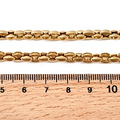 Женские цепочки-цепочки из нержавеющей стали 304 толщиной 4.5 мм в виде кофейных зерен NJEW-B134-06B-G