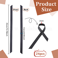 合成皮革のナプキンリングストラップ  食堂のテーブル装飾用品  ブラック  350x15x2mm&nbsp;AJEW-WH0709-340B