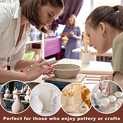 6 шт. белый корундовый точильный камень AJEW-GA0006-92