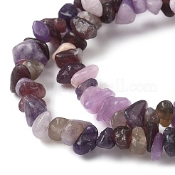 Натуральный лепидолит / пурпурный слюдяный камень бисер пряди G-Z081-A01