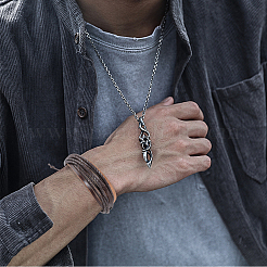 2шт 2 стиля регулируемые плетеные браслеты из воловьей кожи&nbsp;BJEW-CL0001-16