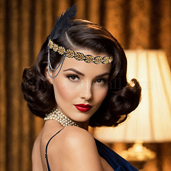 Diademas de plumas elásticas&nbsp;OHAR-WH0036-02A