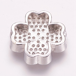 Латунные микро проложить кубического циркония бусы ZIRC-E119-81