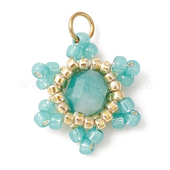 5шт 5 стиля подвески из натурального смешанного камня и бисера&nbsp;PALLOY-MZ00161