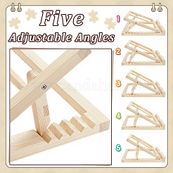 Schreibtisch-Buchständer aus Holz mit einstellbaren Winkeln&nbsp;AJEW-WH0270-399