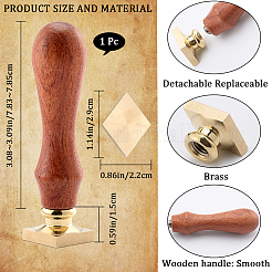 Сырая (непокрытая) восковая печать латунный пустой штамп AJEW-CP0007-44A