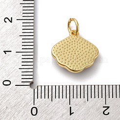 Подвески из натуральной черной ракушки в латунной оправе&nbsp;KK-P308-05G-01