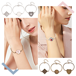 Наборы для изготовления браслетов из сплава с куполом своими руками DIY-GO0002-22