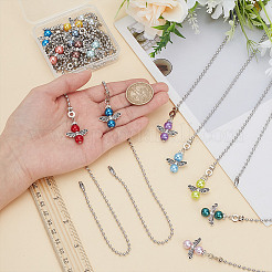 14 шт. 14 цвета ангел стеклянный жемчуг и сплав подвески потолочный вентилятор тяговые удлинители цепи&nbsp;PALLOY-HY00059