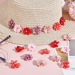 100 шт. 5-х цветные цветочные полиэстеровые украшения&nbsp;DIY-ME0001-68