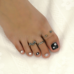 3 шт. медные ретро-кольца-манжеты с открытым носком для женщин IB3086