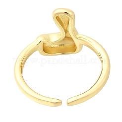 Anneaux de manchette ouverts en laiton plaqué en rack&nbsp;RJEW-S394-01G-L