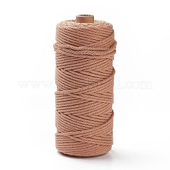 工芸品の編み物用の綿糸  ミスティローズ  3mm  約109.36ヤード（100m）/ロール&nbsp;LS-KNIT-PW0001-01-41
