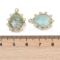 Natürliche Amazonit facettierte Anhänger&nbsp;G-K347-06G-06