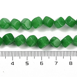 Нити бусин из натурального окрашенного малайзийского нефрита G-A257-A18-01