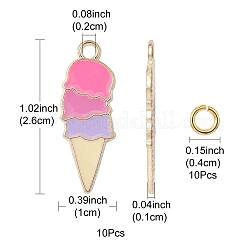 Подвески из сплава с эмалью на летнюю тематику&nbsp;ENAM-YW0002-86G