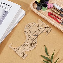 Прозрачные акриловые линейки для выравнивания одежды&nbsp;TOOL-WH0002-08