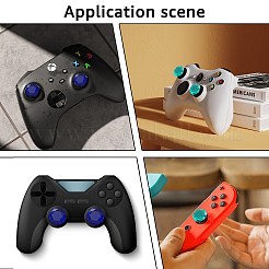 8 шт. 4-цветный акриловый ромбовидный колпачок для большого пальца&nbsp;AJEW-WR0001-33