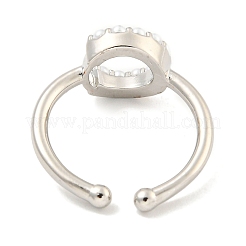 Anelli per polsini aperti da donna in ottone placcato a cremagliera&nbsp;RJEW-F162-01P-C
