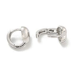 Серьги-кольца из латуни в форме сердца EJEW-L211-011F-P