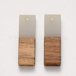 Pendentifs en résine transparente et bois de noyer&nbsp;RESI-S358-79B-B04