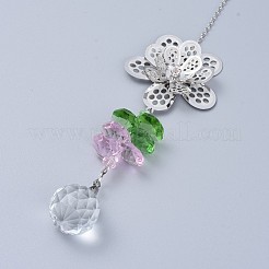 Хрустальный шар люстра призма украшения висит ловец солнца AJEW-I040-21P