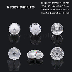 178шт 12 стиля прозрачные акриловые бусины&nbsp;TACR-CA0001-19
