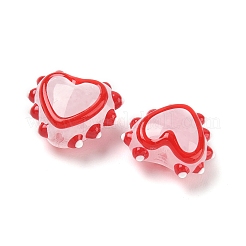 Бусины ручной работы в технике лэмпворк с неровностями LAMP-D003-01B