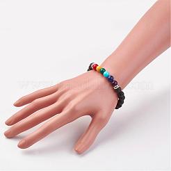 Природные смешанные камень браслеты простирания&nbsp;BJEW-JB03078