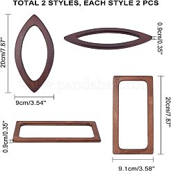 4 шт. 2 стиля деревянных ручек для замены FIND-CA0002-22