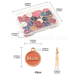 40 шт. эмалевые подвески из сплава ко Дню матери&nbsp;ENAM-FS0002-79