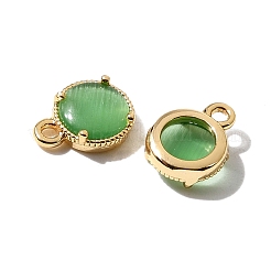 Плоские круглые латунные подвески&nbsp;KK-D024-03A-G