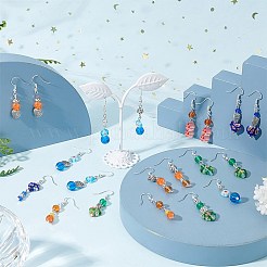 DIY-Set zur Herstellung von Ohrringen aus Millefiori-Glasperlen&nbsp;DIY-SC0018-55