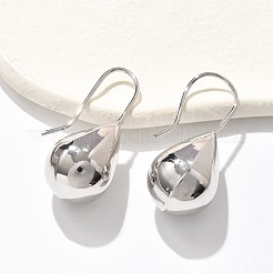 Серьги-подвески из латуни в форме слезы EJEW-B132-06P