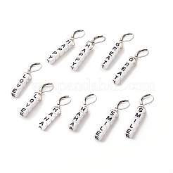 5 пара 5 стильных акриловых кубических буквенных бусин с подвесками EJEW-JE04836