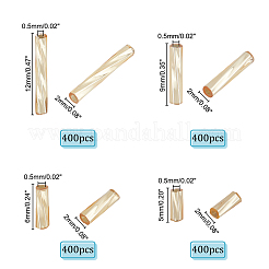 1600 шт. 4-х размеров стеклянные витые бусины стеклярус GLAA-PH0002-16B